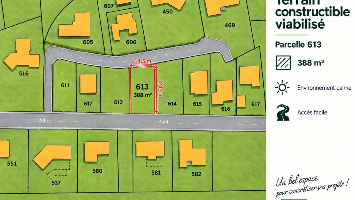Terrain 388 m² · à Cessenon-sur-Orb · 69 000 €