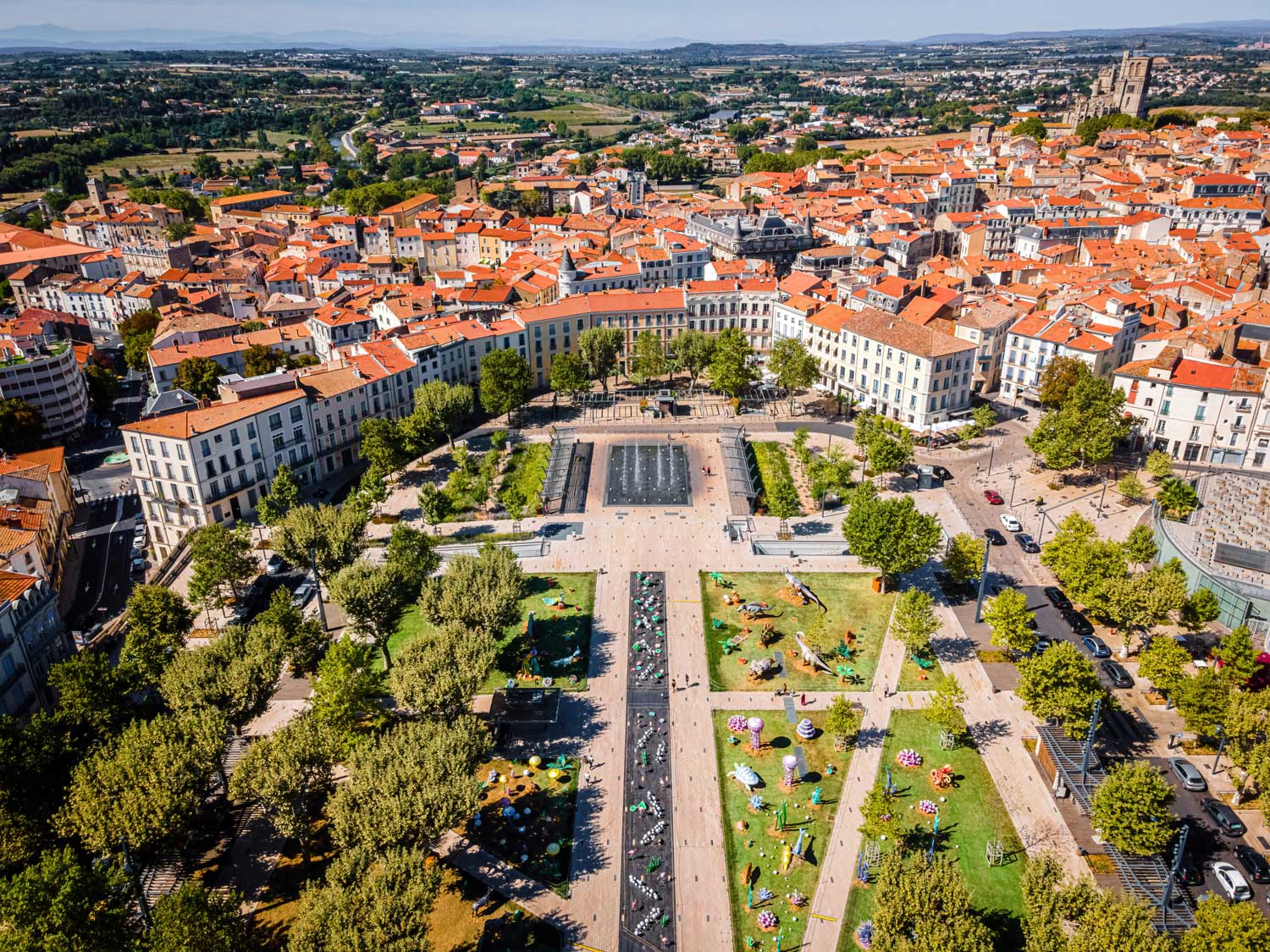 vue aérienne de béziers